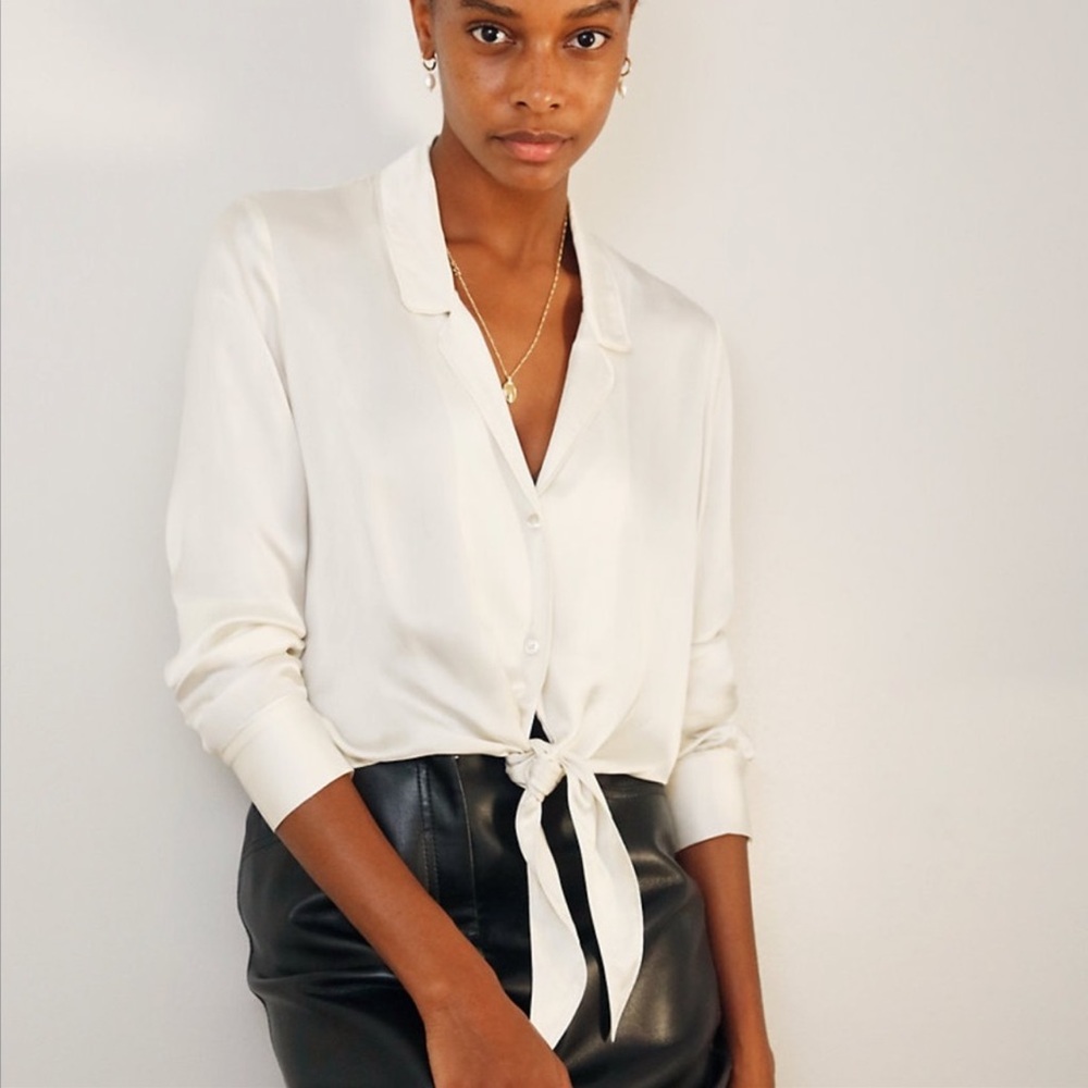 Wilfred White Button Down Shirt